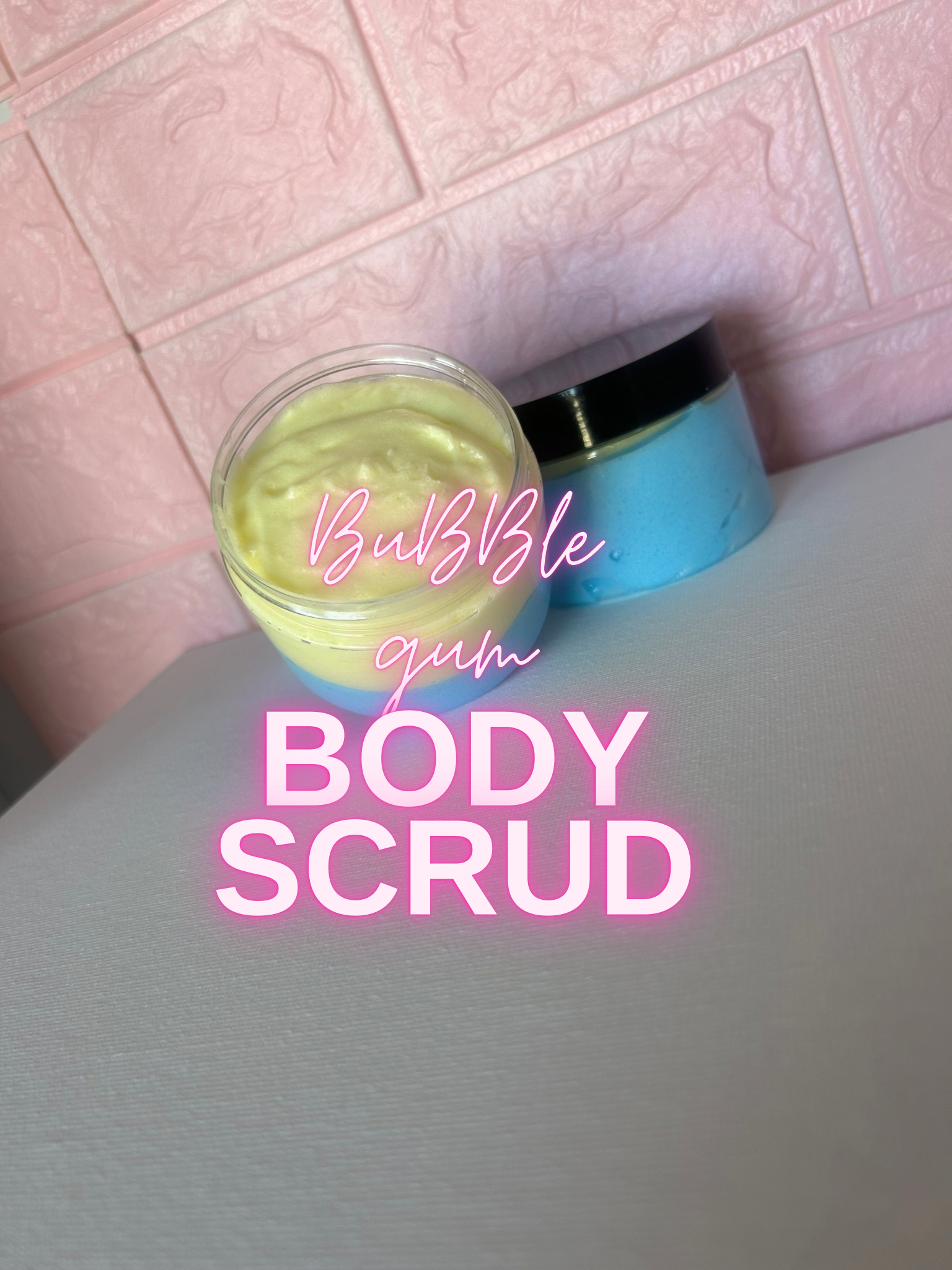 Bubble gum  foaming body scrub